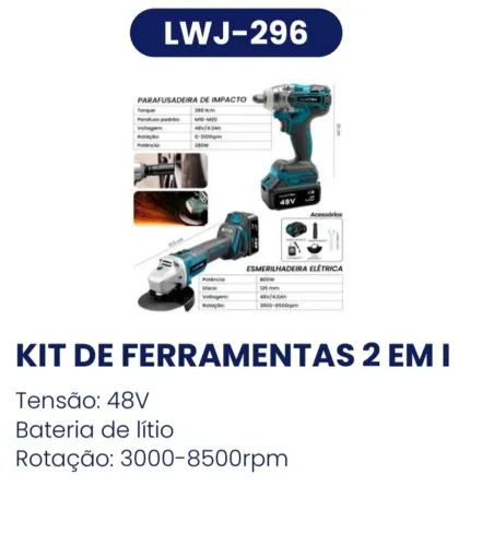 KIT DE FERRAMENTAS 2 EM 1