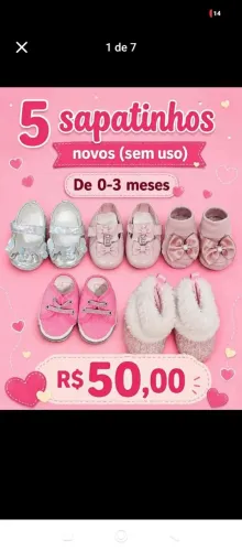 Lote sapatinhos 0-3 meses