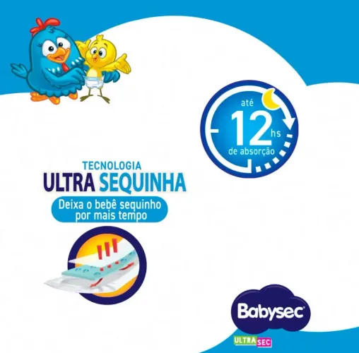 Fraldas M Babysec 68 unidades 