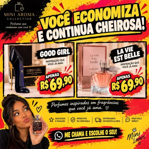 Perfumes Femininos e Masculinos | Mini Aroma | R$ 69,90