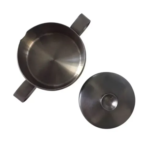 Açucareiro Aço Inox Antigo Vintage Retro 13,5x6,5x8,5cm