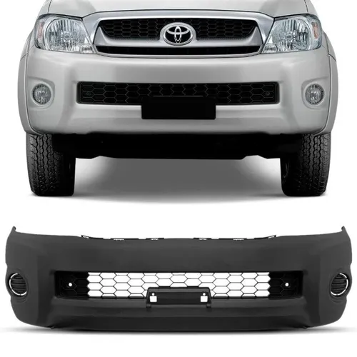 Parachoque Dianteiro Toyota Hilux 2009 à 2011 - Preto - Loma Plast