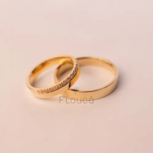 Ouro 18k Pares de Alianças