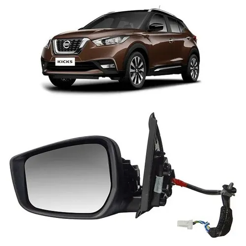 Par Retrovisor Nissan Kicks 2017 à 2021 - Preto - Metagal