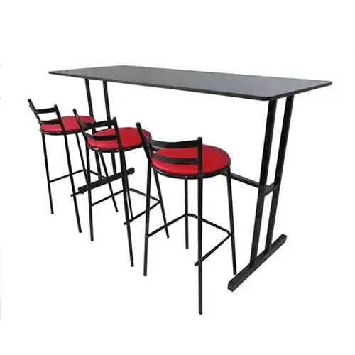 bistrô com banquetas retangular