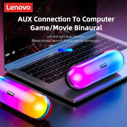 Lenovo Caixa Bluetooth Speaker portátil 3D Surround Subwoofer