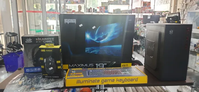 Kit Gamer Completo Monitor Mouse Gamer com led teclado com led mecânico Headset Gamer 