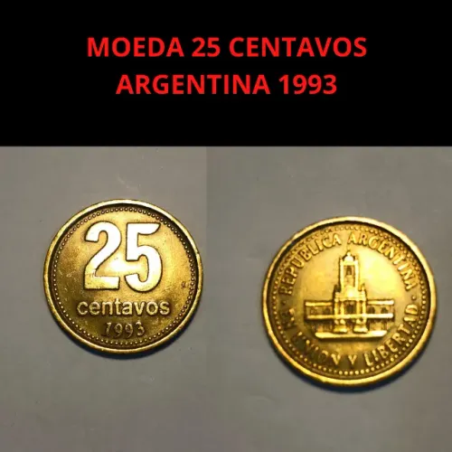 Moeda 25 Centavos Argentina, 1993
