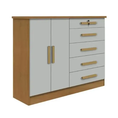 Cômoda 5 Gavetas 2 Portas New !! Rf328m