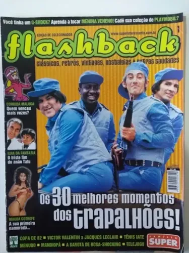 Revista Flashback volume 1. Os Trapalhões, corrida maluca, etc. Raridade. Valor para liqui