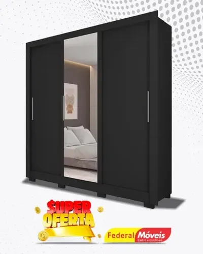 Guarda Roupa 3 Portas 4 Gavetas com Espelho Super Lindo Fazemos Entrega