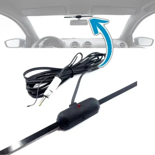 Antena interna universal de parabrisa para rádios automotivo