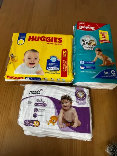 Fraldas tamanho M ou G