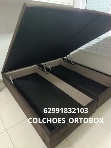 Box Baú Queen Size com 4 pistões blindado e reforçado