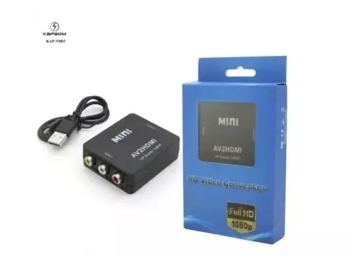 Conversor Mini De Hdmi Para Av ( Rca ) Vídeo 1080p Com Audio -AV2HDMI- Loja Coimbra 