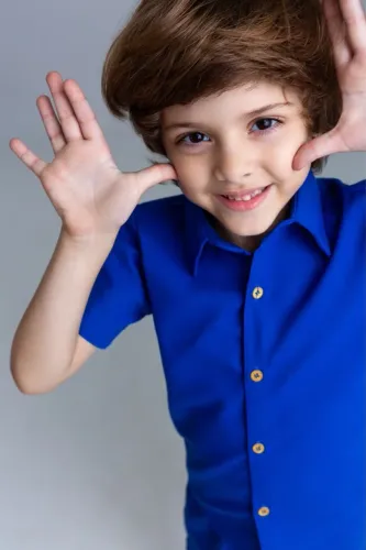 Conjunto infantil camisa social e short- conjunto mauricinho 