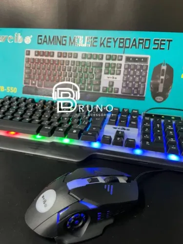 Kit Teclado e Mouse Gamer RGB Iluminado