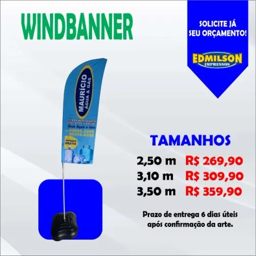 WINDBANNER PERSONALIZADO COM SUA MARCA