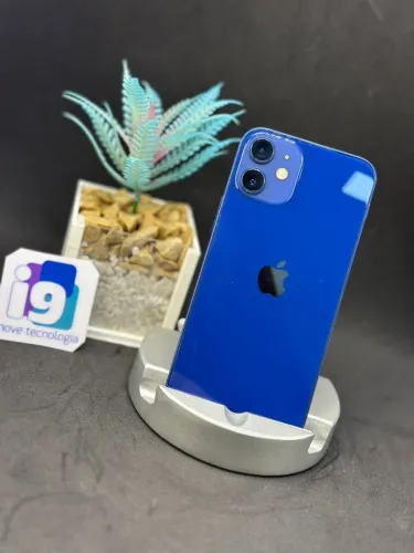 iPhone 12 mini   Azul  100% saúde da bateria  64GB SEMI NOVO COM GARANTIA LOJA FISICA 