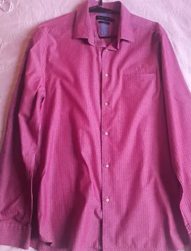 Camisa Social masculina Rosa Slim Fit tam:G