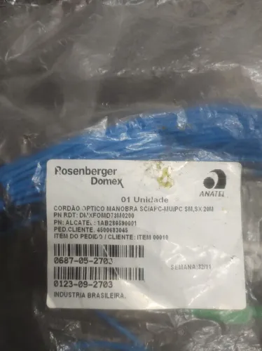 Cabo Óptico Manobra SCIAFC-MUIPC SM,SX 20M Rosenberger