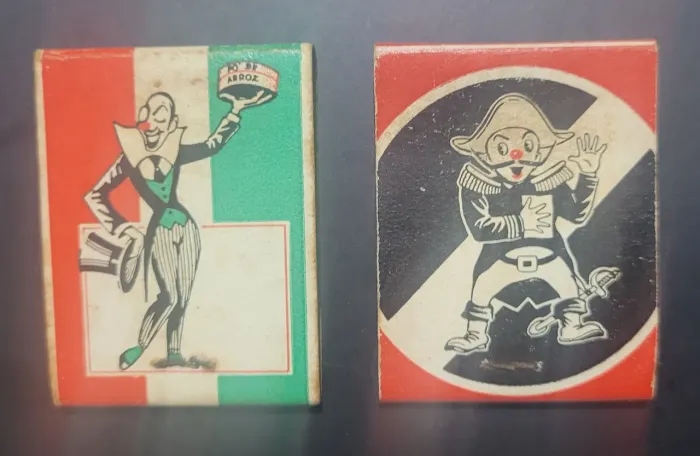 Caixas Fósforo Futebol Fluminense e Vasco Série Mascotes antigas