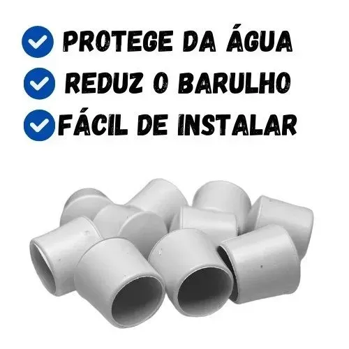 22 pçs Ponteira Protetora Pé De Cadeira Externo Tubular Redondo Conjunto Novo Anti Risco 