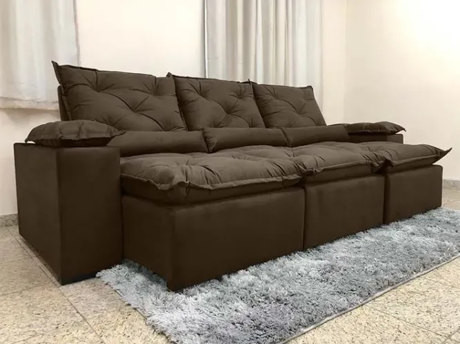 Sofá Retrátil e Reclinável 