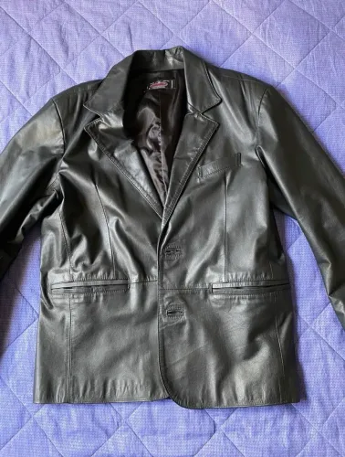 Blazer em couro masculino 