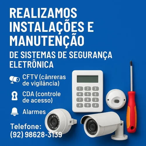 Instalação e manutenção de sistema eletrônico de segurança