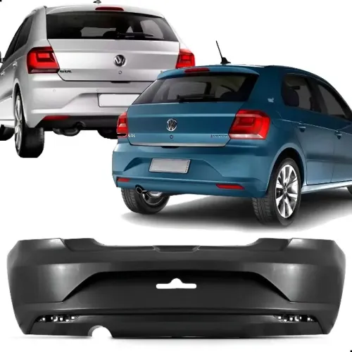 Parachoque Traseiro Gol G7 G8 2016 2017 2018 2019 2020 2021 2022 2023 Com Furo Refletor