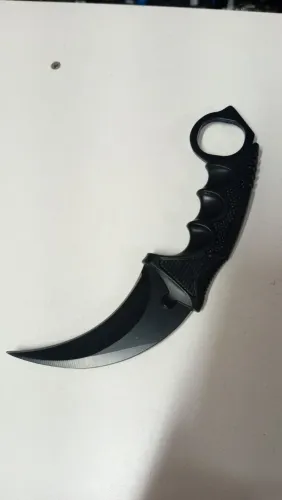 Faca Karambit Preta Afiada Treino Krav Maga Def Pessoal
