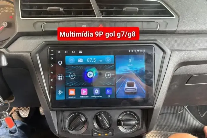Multimídia 9P Gol G7/G8 Android 2ram 32g carplay YouTube Netflix wi-fi Waze 