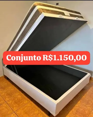 Cama Baú + colchão molas ensacadas nova direito da Fábrica