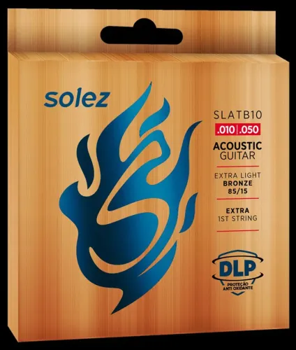 Encordoamento Cordas para Violão Aço Solez SLATB10 .010/.050