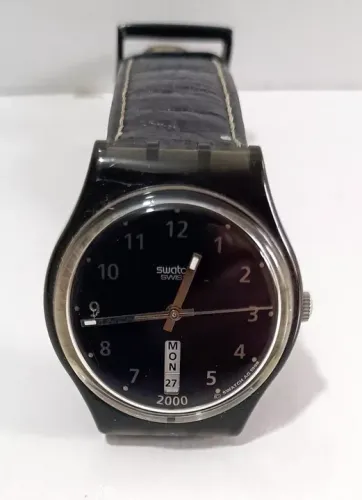Relogio Swatch - 2000 (pulseira De Couro Ótimo Estado)