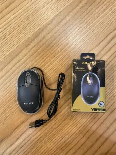 Mouse De Escritório Óptico 1600 Dbi USB TD-LTE M-36 Preto