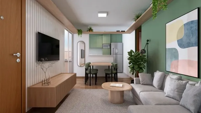 Aqui, o conforto será natural em sua vida em apartamentos de 2 quartos com área de lazer c