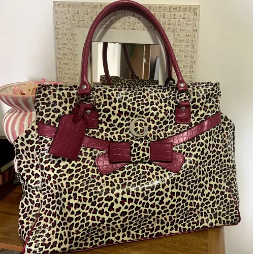 Bolsa Guess Animal Print Nova Original
