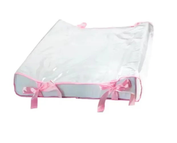 Trocado de cômoda americano plastificado branco e rosa