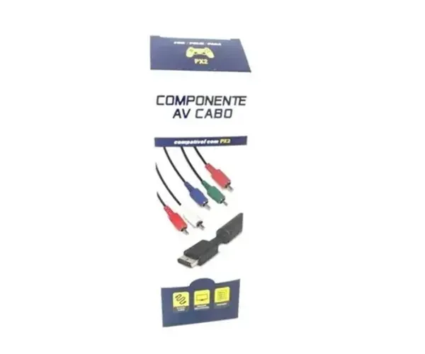 Cabo Video Componente Ps2 Ps3 Ponta Prata Alta Definição Px2