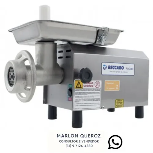 Moedor de Carne Beccaro Inox Novo