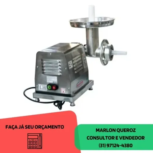 Moedor de Carne Boca 8 Bermar Inox Bivolt