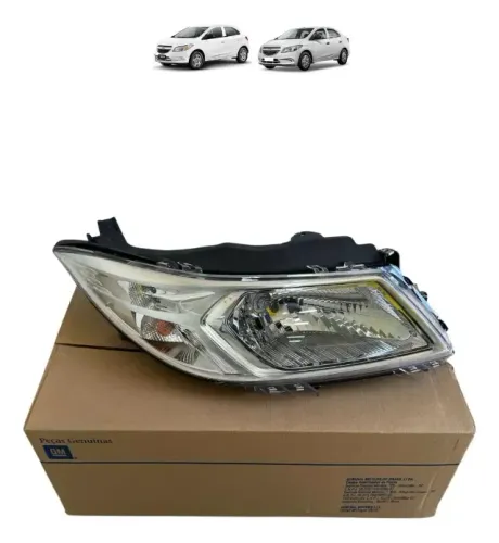 Farol Direito Cromado Onix Prisma Joy 2013 2014 2015 2016 2017 2018 Original Gm SEM USO