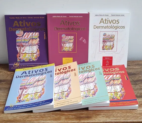 Lote com 7 Livros Ativos Dermatológicos 