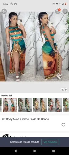 Kit Body Maiô + Pâreo Saída de Banho
