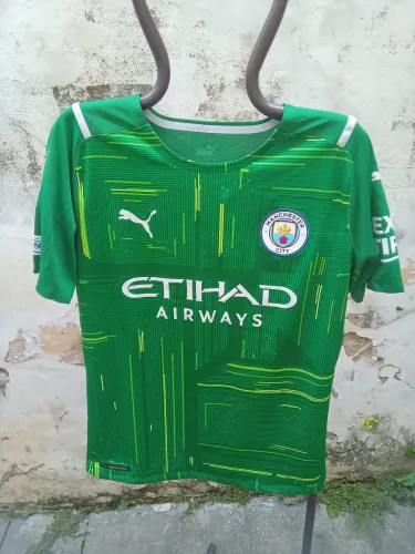 Camisa futebol Manchester City verde 2021 2022 goleiro oficial original tamanho G Puma