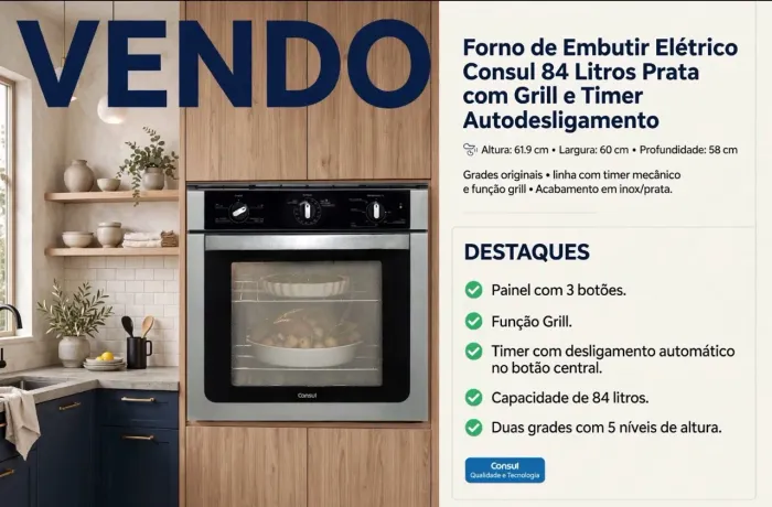 Forno de Embutir Elétrico Cônsul