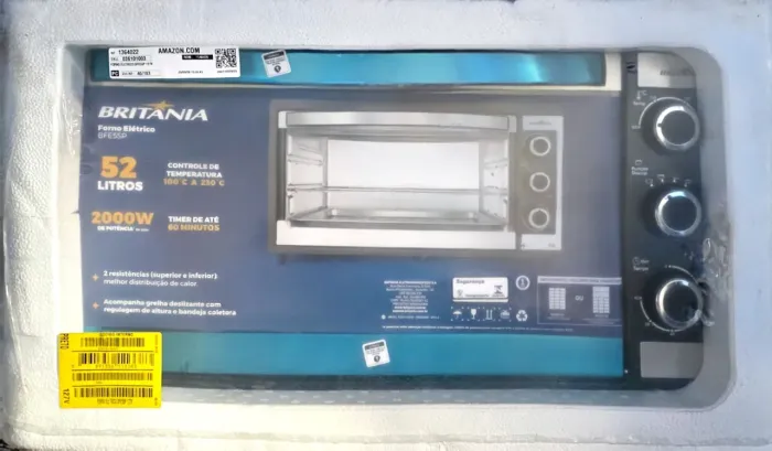 Forno Elétrico Britânia 52l Dupla Resistência Bfe55p