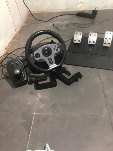 Volante Gamer PXN V9 + Pedais + Manopla de Câmbio